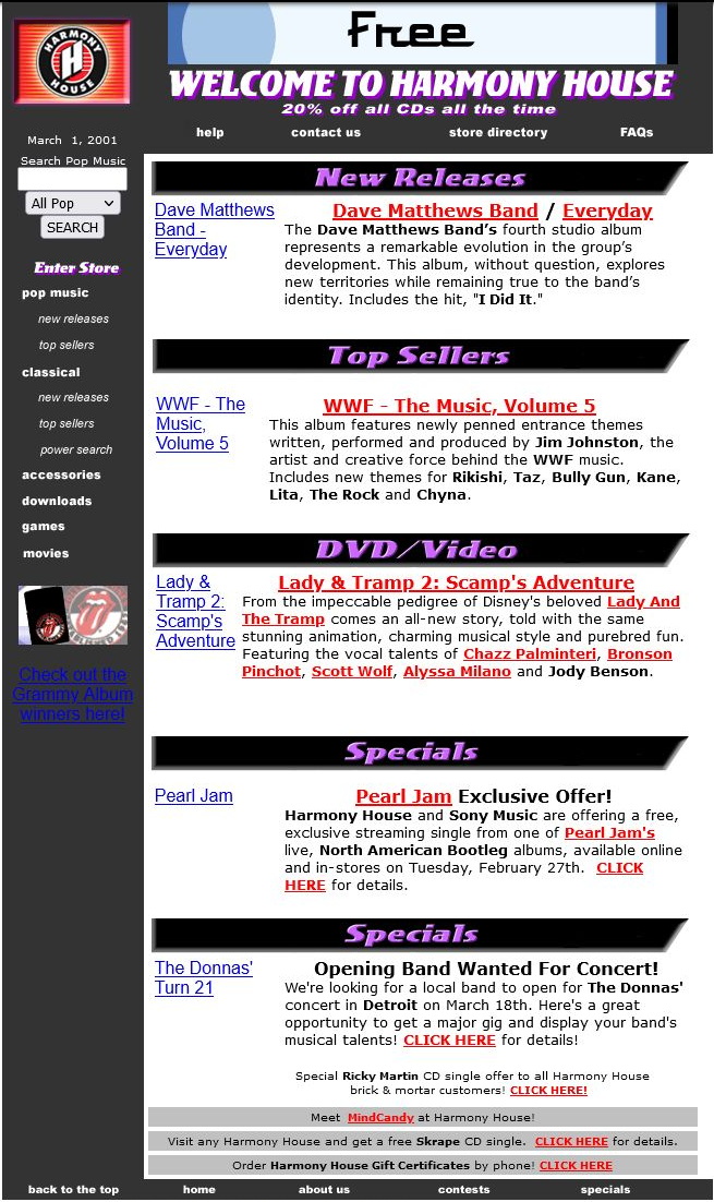 Harmony House Records and Tapes - Web Site Archive (newer photo)